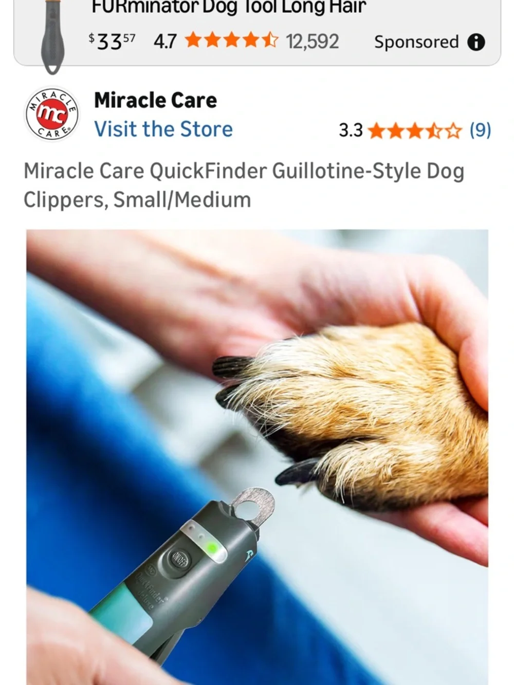 Miracle Dog Guillotine-Style Clippers in Teal and Black